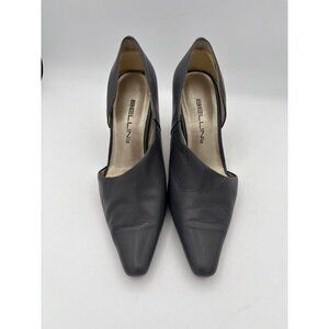 Bellini Womens Leather Heels Size 7 Gray